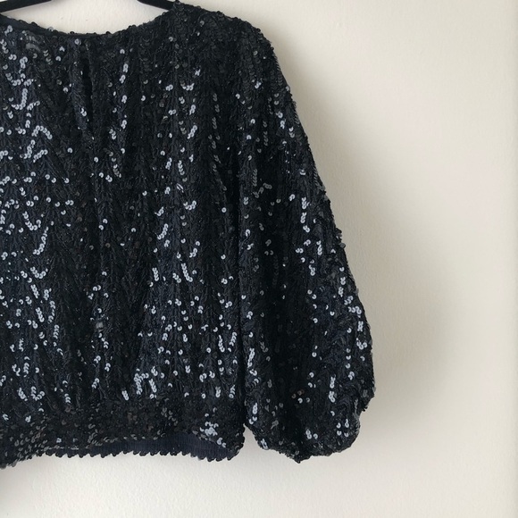 Vintage Miss H Sequin Batwing Disco 🕺 70s/80s Top - Picture 2 of 8